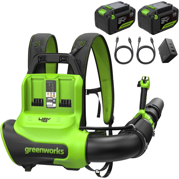 BP57300 - 48V (24V x 2) 730 CFM / 185 MPH Brushless Backpack Blower isolated