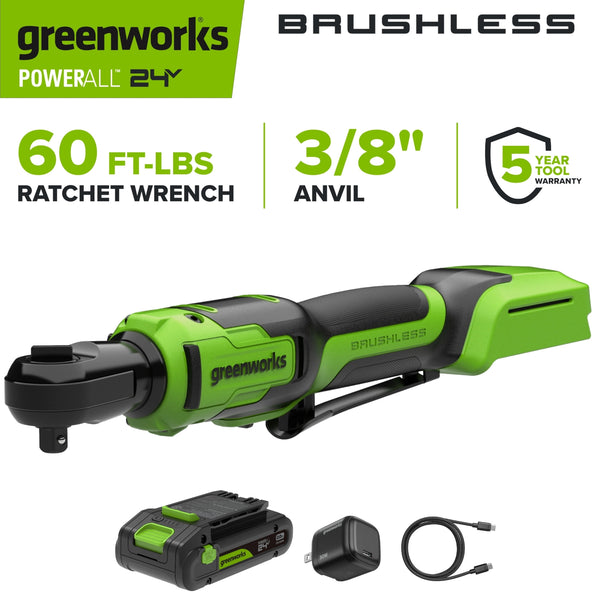 PowerAll 24V Brushless 60 ft-lb 3/8