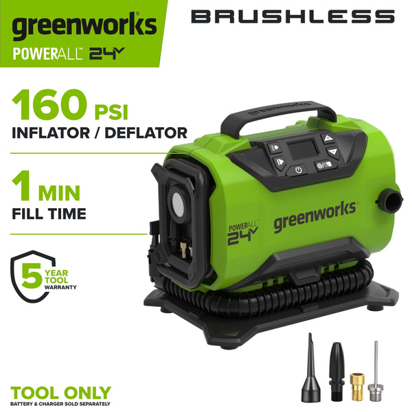 PowerAll 24V Brushless Dual-Power Inflator/Deflator
