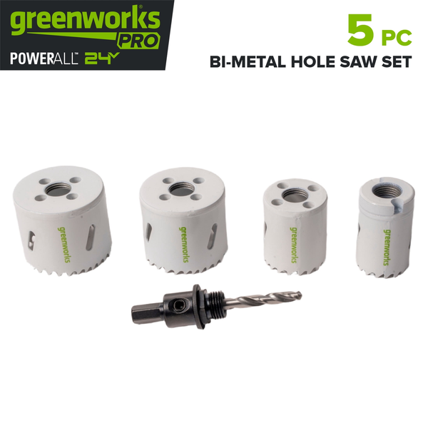 Greenworks 5 Piece Hole Saw Set