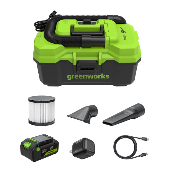 WDBL0H3A2 – 24V Brushless 3.5-Gal Cordless Wet/Dry Vacuum Kit isolated