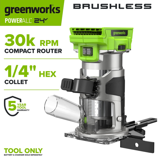 PowerAll 24V Brushless Cordless Router