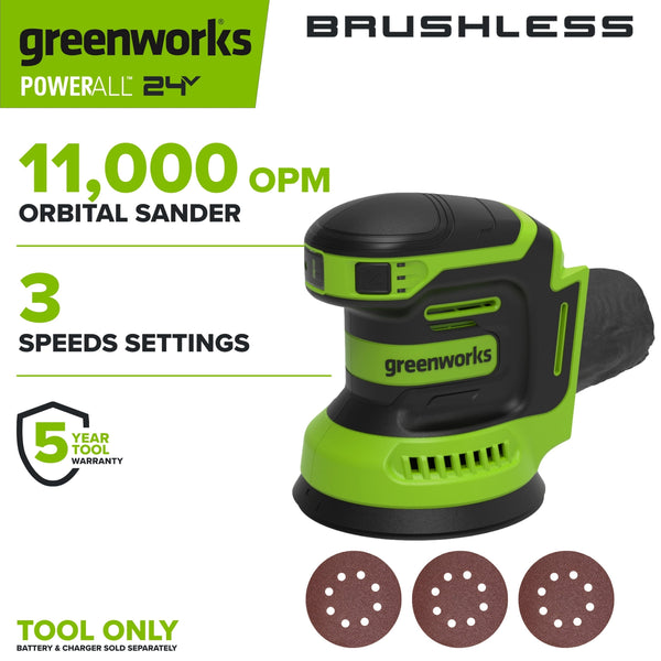 PowerAll 24V Brushless Orbital Sander