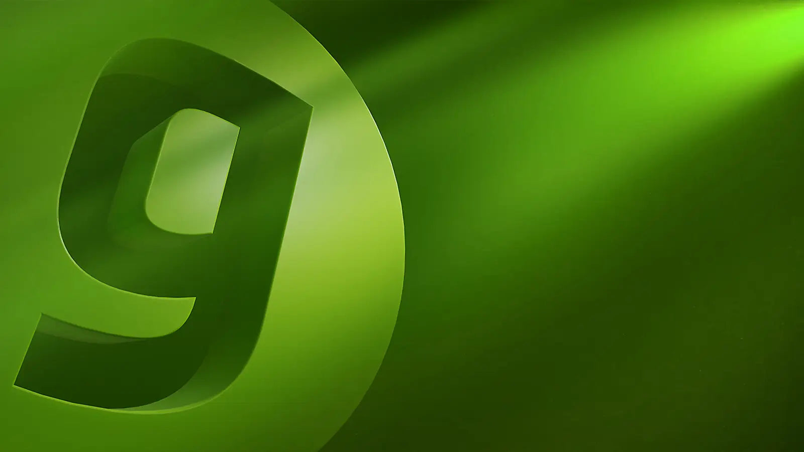 Greenworks illuminated green brand symbol